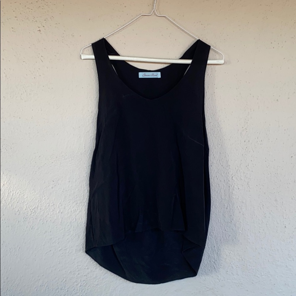 Geren Ford Black racerback tank w sequin details